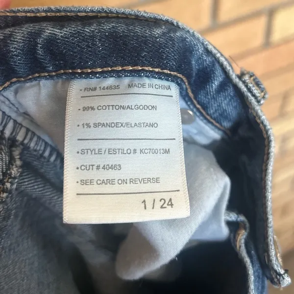 KanCan Mordekaiser High Rise Dad Jeans Straight Leg Distressed Women’s Size 24 - Image 5