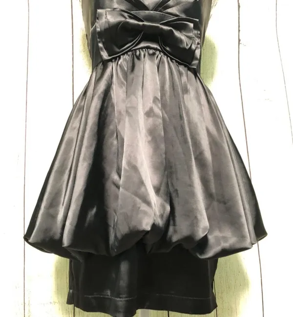 Black Bow Tie Mini Dress Size M - Image 5