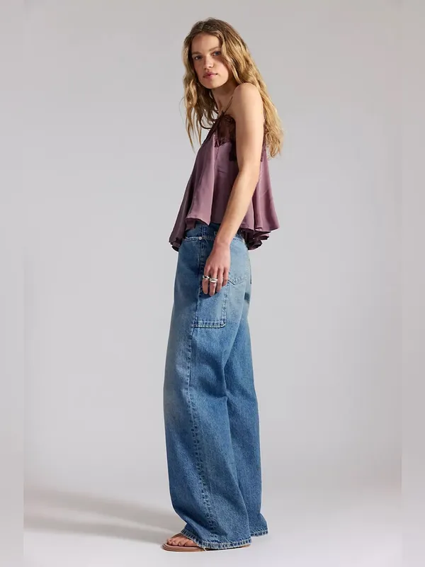 Free People We The‎ Free Women's Tinsley Baggy High Rise Straight Jeans - Image 3