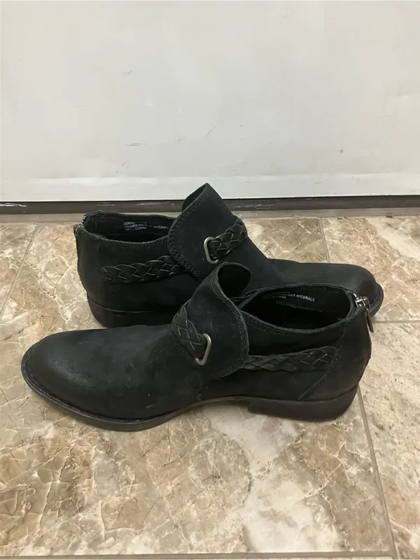 BORN Nolina Black Leather Buckle Booties 6M - Image 5