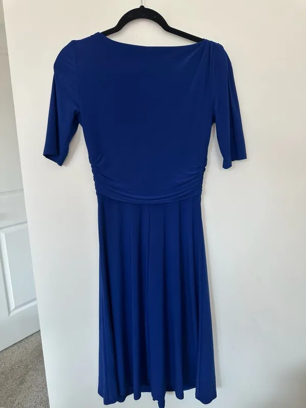Chaps Royal Blue Twist Front Stretch Jersey Dress XS - Image 4