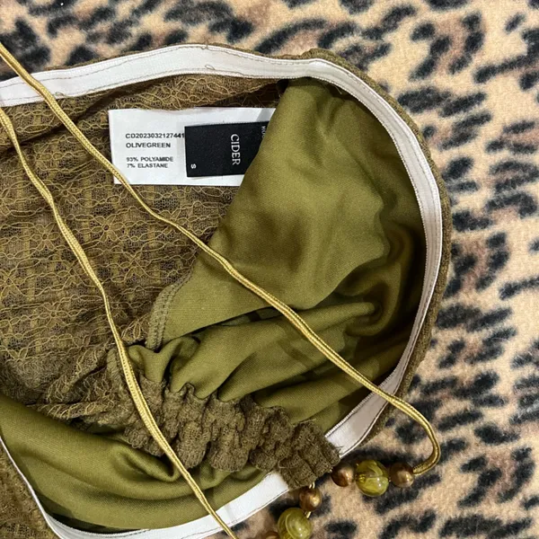 Cider small olive green texture mini top - Image 3