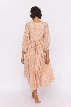 Daughters of India Kyra Midi Dress ~ Apricot Blush - Image 3