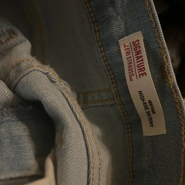 Signature Levi Strauss Heritage High Rise Skinny Light Wash Jeans Womens 8W29 - Image 9