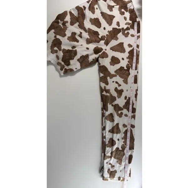 Altar'd‎ State Cow Print Crop Top Brown White Handkerchief Hem Festival Large - Image 8