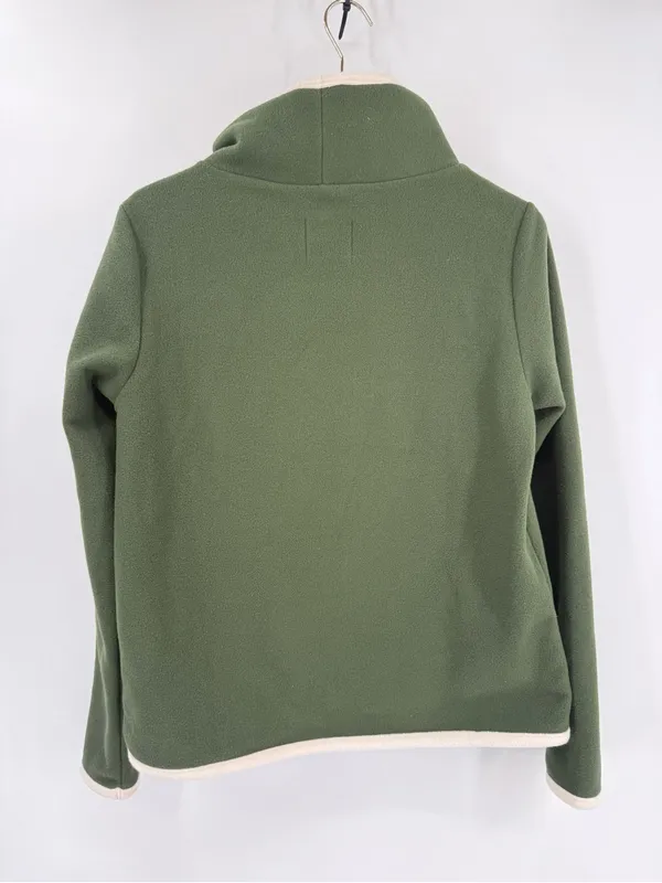 Dudley Stephens Green Vello Fleece Turtleneck Pullover Contrast Trim‎ size small - Image 2
