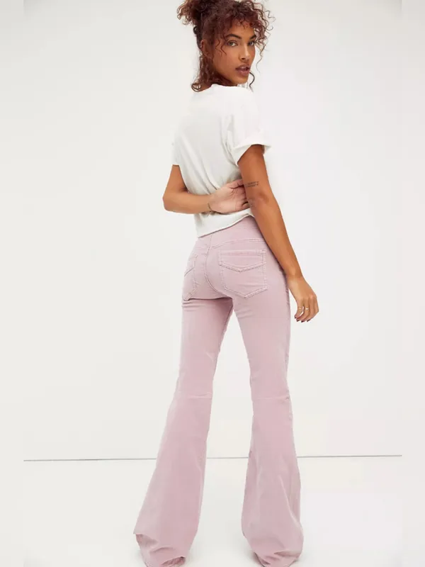 Free People Pull On Corduroy Flare in Sugar Maple Size 27 - Image 3