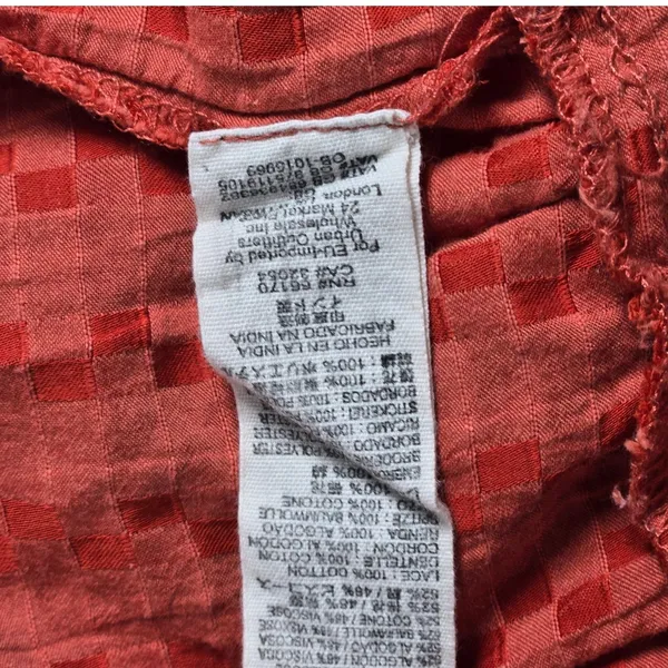 Free People‎ Elisa Tunic Tank Top XS Coral Orange Lace Trim Halter Sleeveless - Image 6