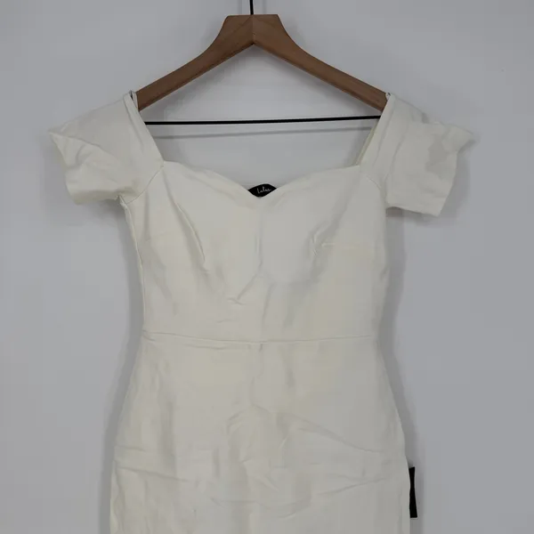 Lulus‎ How Much I Care Ivory Off-The-Shoulder Midi Dress Size S - Image 6