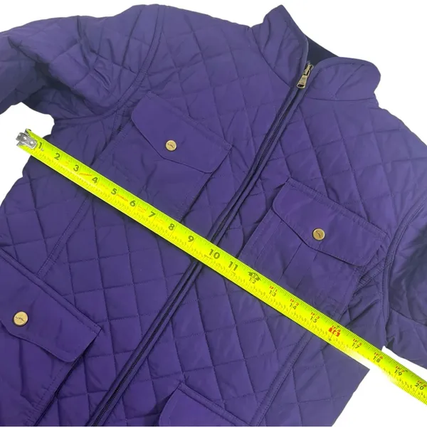 LRL RALPH LAUREN Purple Quilted Long-sleeve Puffer Barn Jacket - Image 8