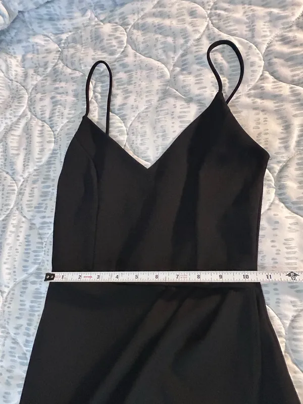 Lulus Black V-Neck Ruched Tulip Hem Bodycon Mini Dress XS - Image 7