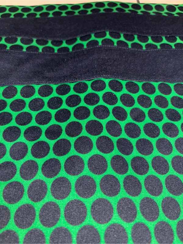 Michael Kors Green and Navy Polka Dot Long Sleeve Crewneck Dress - Image 3