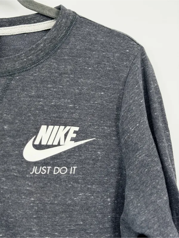 Nike Sportswear Gym Vintage Long Sleeve T Shirt Dress Gray Medium AA2015‎ - Image 6