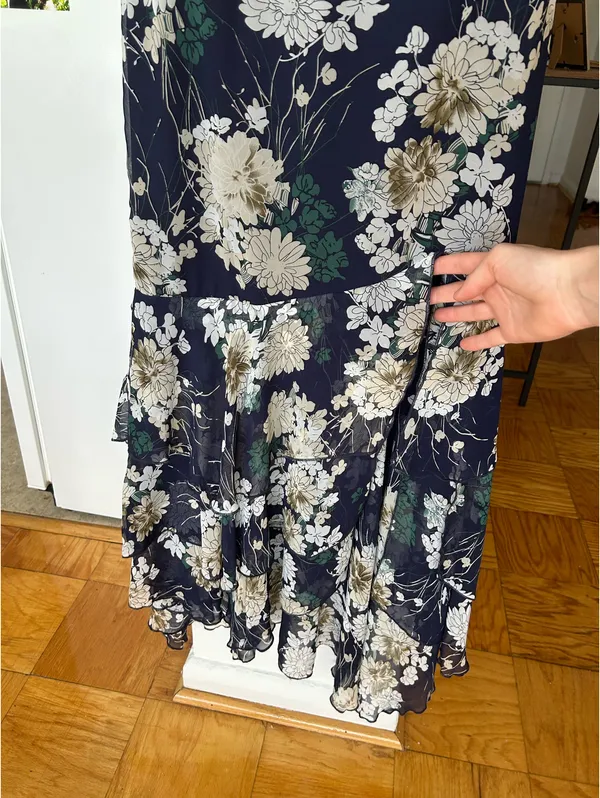 Two Sisters Navy Floral Maxi Dress - Image 7