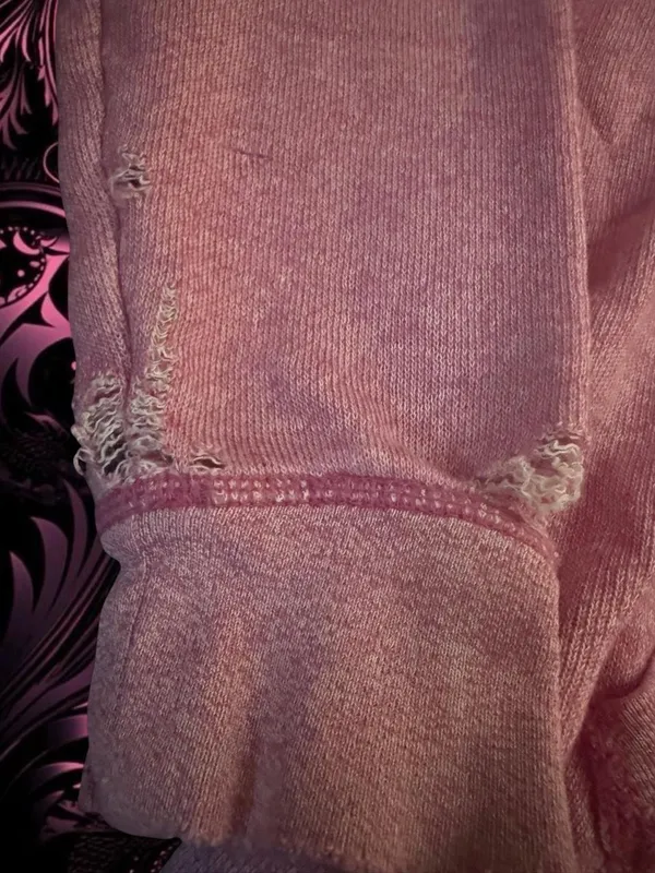 American Eagle Light Pink Zip-Up Hoodie Long Sleeve Lightweight Women’s Small - Image 5