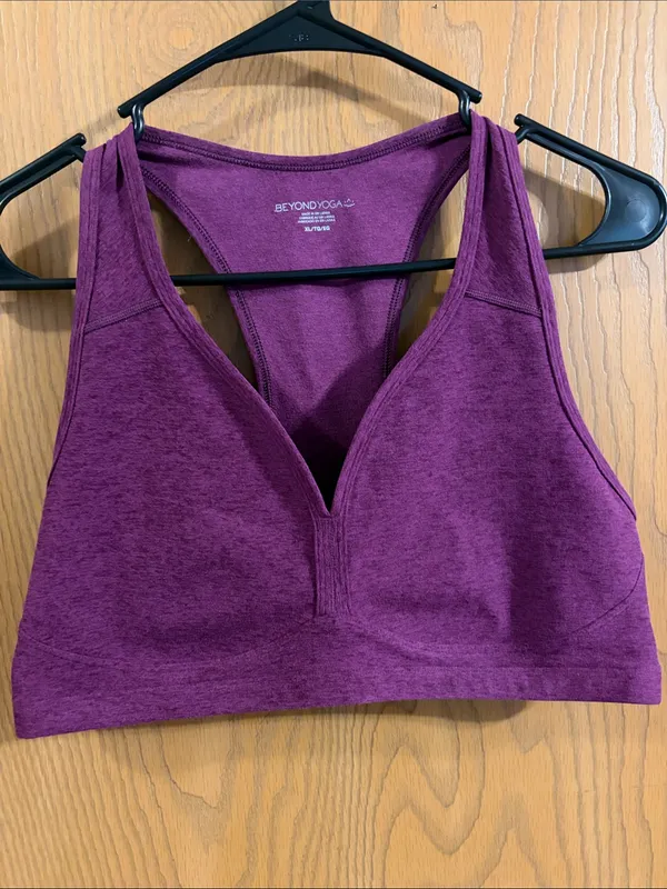 Beyond Yoga Women’s Purple Spacedye Lift Your Spirits Sports Bra XL - Image 2