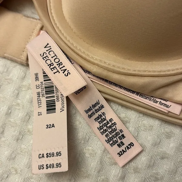 NEW! $50 VICTORIA’S SECRET 32A Lightly Lined Demi Bra BEIGE Padded Underwire - Image 15