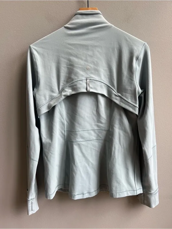Lululemon Define Jacket in Hazy Jade Full Zip Size 12 Light Blue Green Active - Image 9