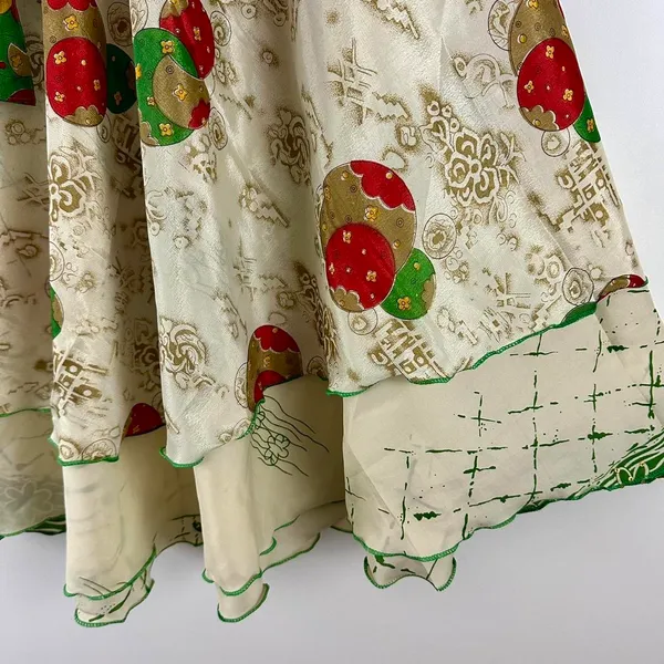 Reversible Maxi Wrap Skirt BINS820 Green - Image 4