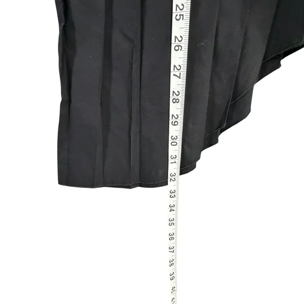 Zara One‎ Shoulder Top Womens L White Black Contrasting Pleated Hem Asymmetrical - Image 9