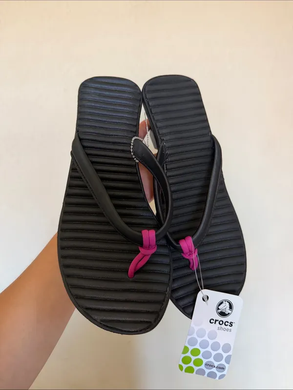 Crocs Cabana Flipflop | Sandals heel size 9 black - Image 4