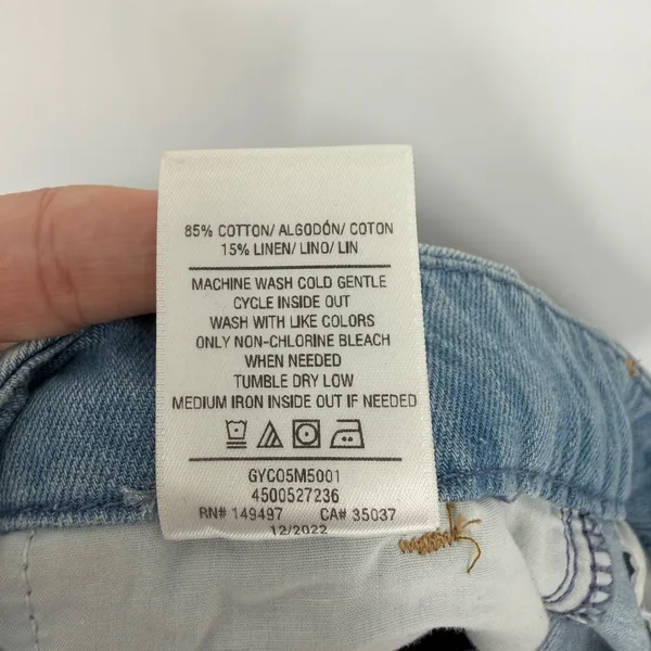 Joe's Jeans The Petra Blossom Wide Leg‎ Cargo Jeans Size 26 Cotton Linen - Image 6