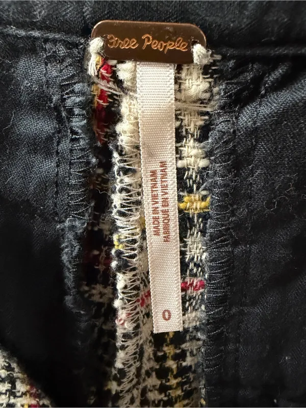 Free People Retro Plaid Pants Size 0 - Image 7