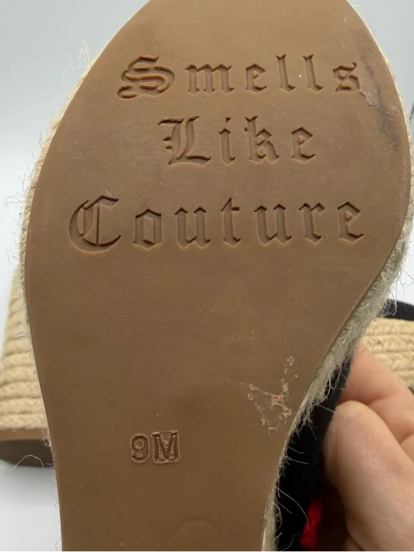 Vintage Y2K Juicy Couture Floral Embroidered Espadrille Wedges Womens 9 - Image 7