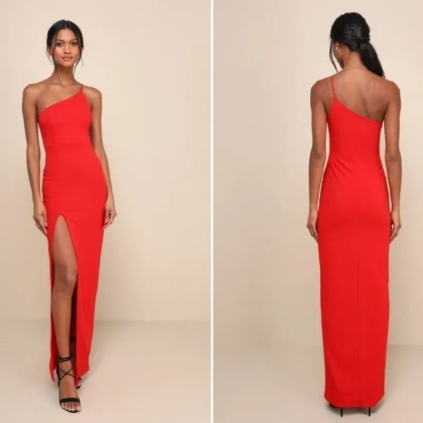 LULUS Prom Wedding Cocktail Formal Event One Shoulder Maxi Gown NWOT - Image 2