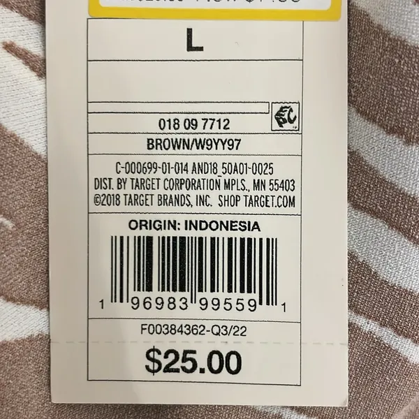 NWT A New Day Khaki Satin Maxi V-Neck Slip Dress Zebra Stripes Sexy Slinky Large - Image 6
