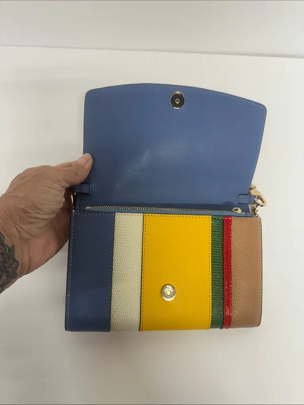 Tory Burch Robinson Ballon Stripe Convertible Shoulder Bag MSRP 498 - Image 4