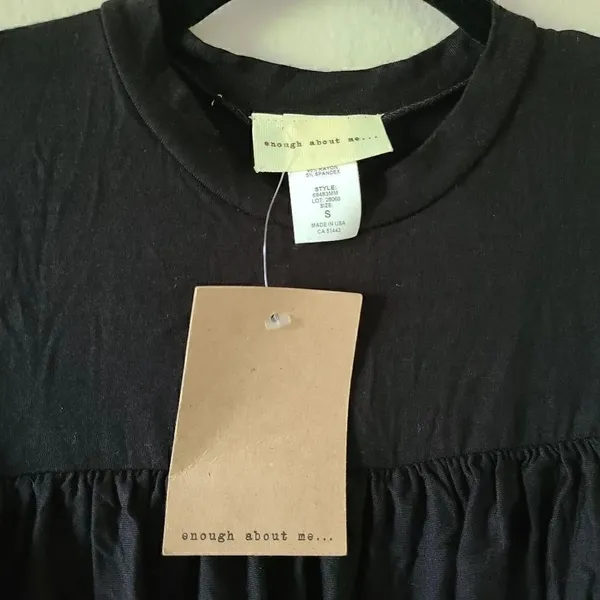 NWT enough about me size small sleeveless ruffled bodice dress - Image 3