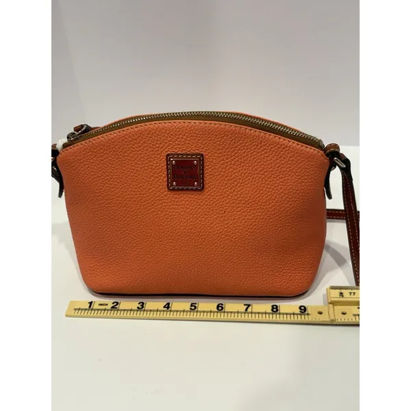 Dooney & Bourke Pebble Grain Suki Crossbody Orange - Image 9