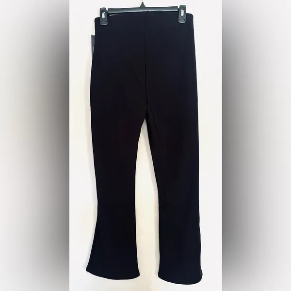 C-Mode Black Flared Pants Leggings‎ Women’s Sz Medium Warm Inside - Image 2