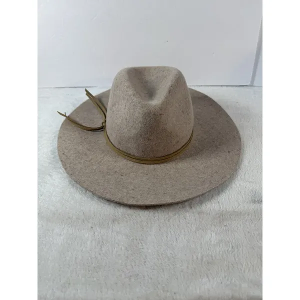 Altard State 100% Wool Brick Brown Hat Brim‎ Sz 14-3-4 Packable Leather Accent - Image 6