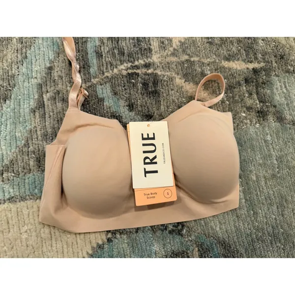 True & Co Body Scoop Nude Bralette Sz S NWT $54 - Image 2