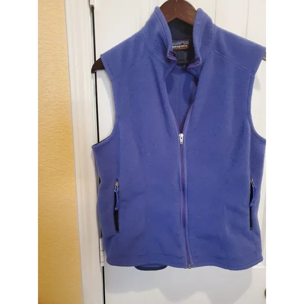 Patagonia Synchilla Vest Women’s LARGE PURPLE Full Zip Sleeveless Coat Outdoor - Image 5