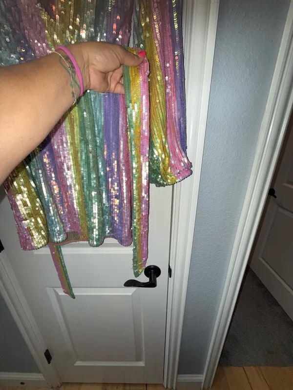 Show Me Your Mumu Rainbow Sequin Mini Dress - Image 8
