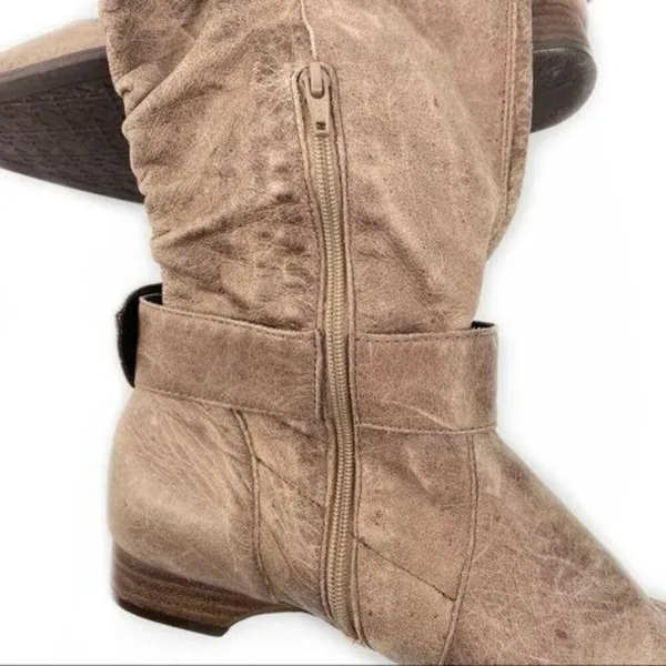 BRUNO MENEGATTI‎ Soft Leather Brown Boots 7 Tan - Image 5
