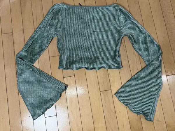 Urban Outfitters Out From Under Velvet Ribbed Square Neck Size Small Green - Image 7