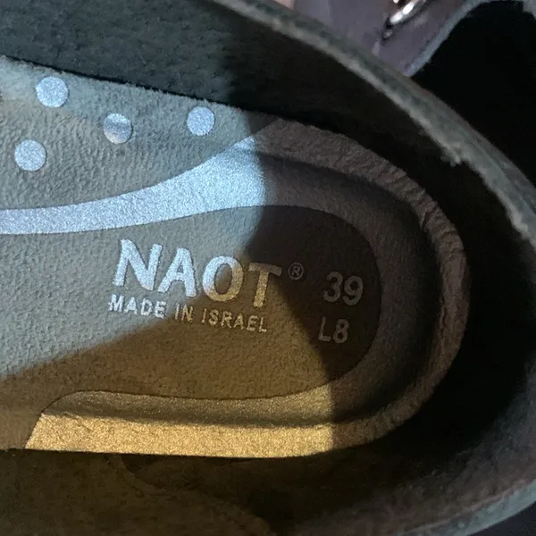 NAOT Black Leather Loafers Size 39 - Image 8