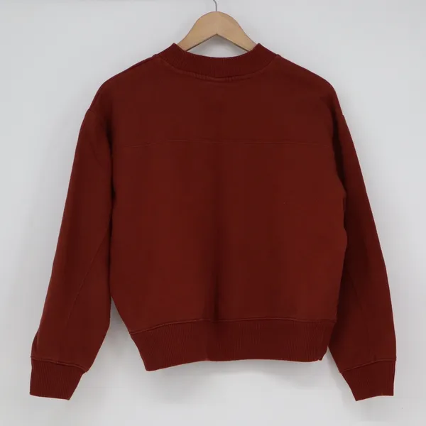 A New Day Womens Rust Red Mock Neck Sweatshirt Pullover Size M Cotton Blend - Image 5