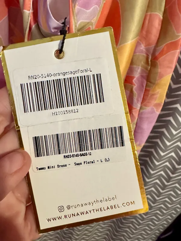 NWT Runaway The Label | Tammy Mini Dress in Sage Floral, Large. - Image 6
