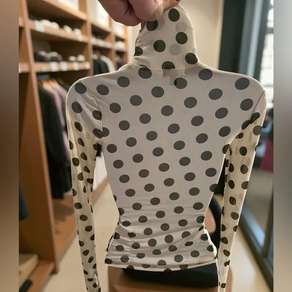 AFRM- Zodie Polka Dot Turtleneck Top Size XS - Image 7