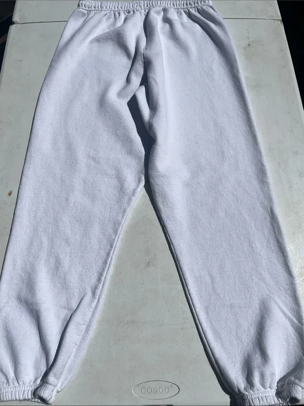 hazel White Sweat Joggers with Logo Size M - Image 5