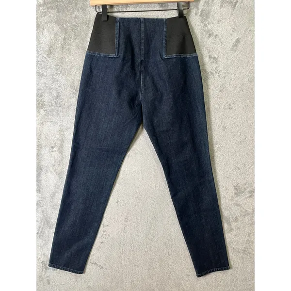 Lafayette 148 Nolita Skinny Jeans Indigo‎ Dark Wash Minimalist Chic Quiet Luxury - Image 4