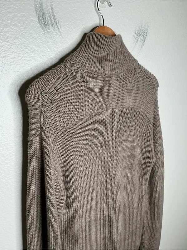 Quince Australian Merino Wool Half Zip Sweater Malted Toffee Extra Small - Image 11