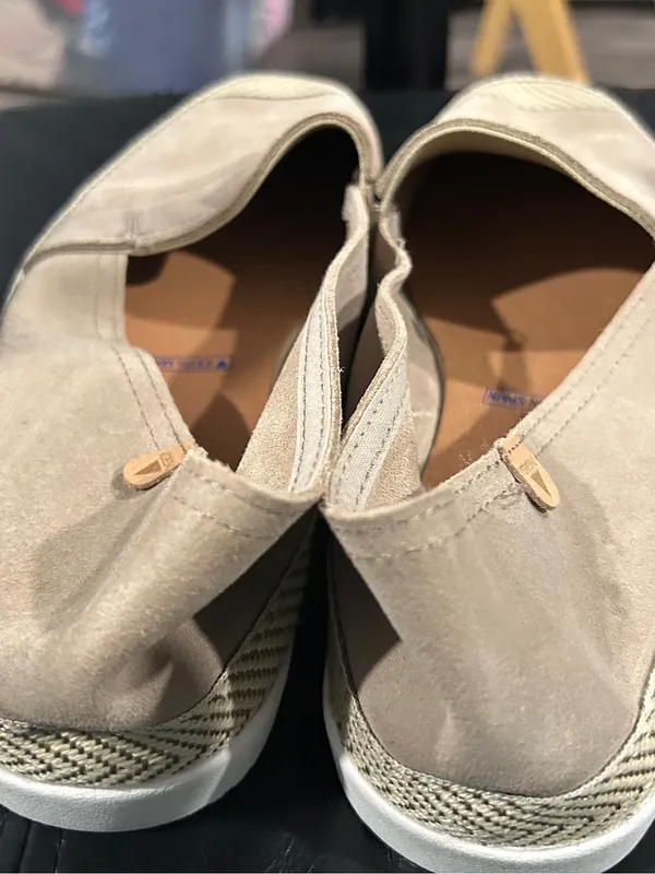 Women's Suede Slip-On Flats in Light Taupe - Image 5