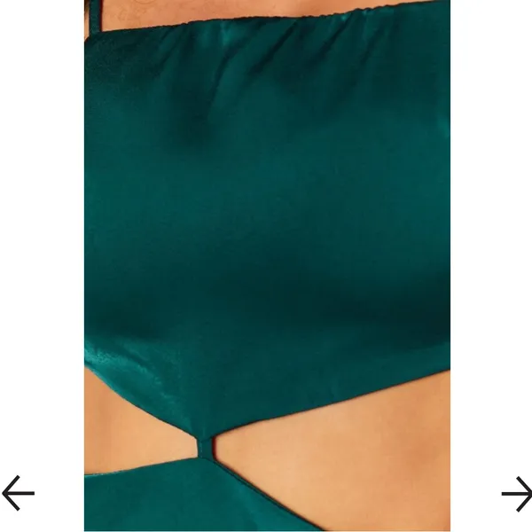 Beginning boutique forgiveness cut out satin dress in emerald - Image 14