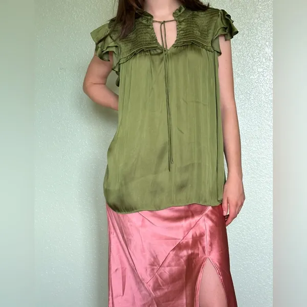 🩷 Anthropologie Bias-Cut Midi Skirt Size S Fits Like XS 2–4 Y2K Satin Slip Skirt - Image 3